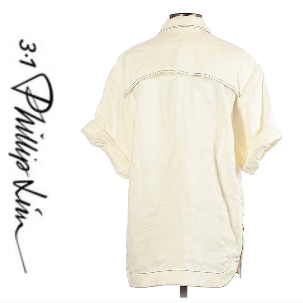 💕 3.1 Phillip Lim Ivory Button Up Jacket NWT - Picture 2 of 10
